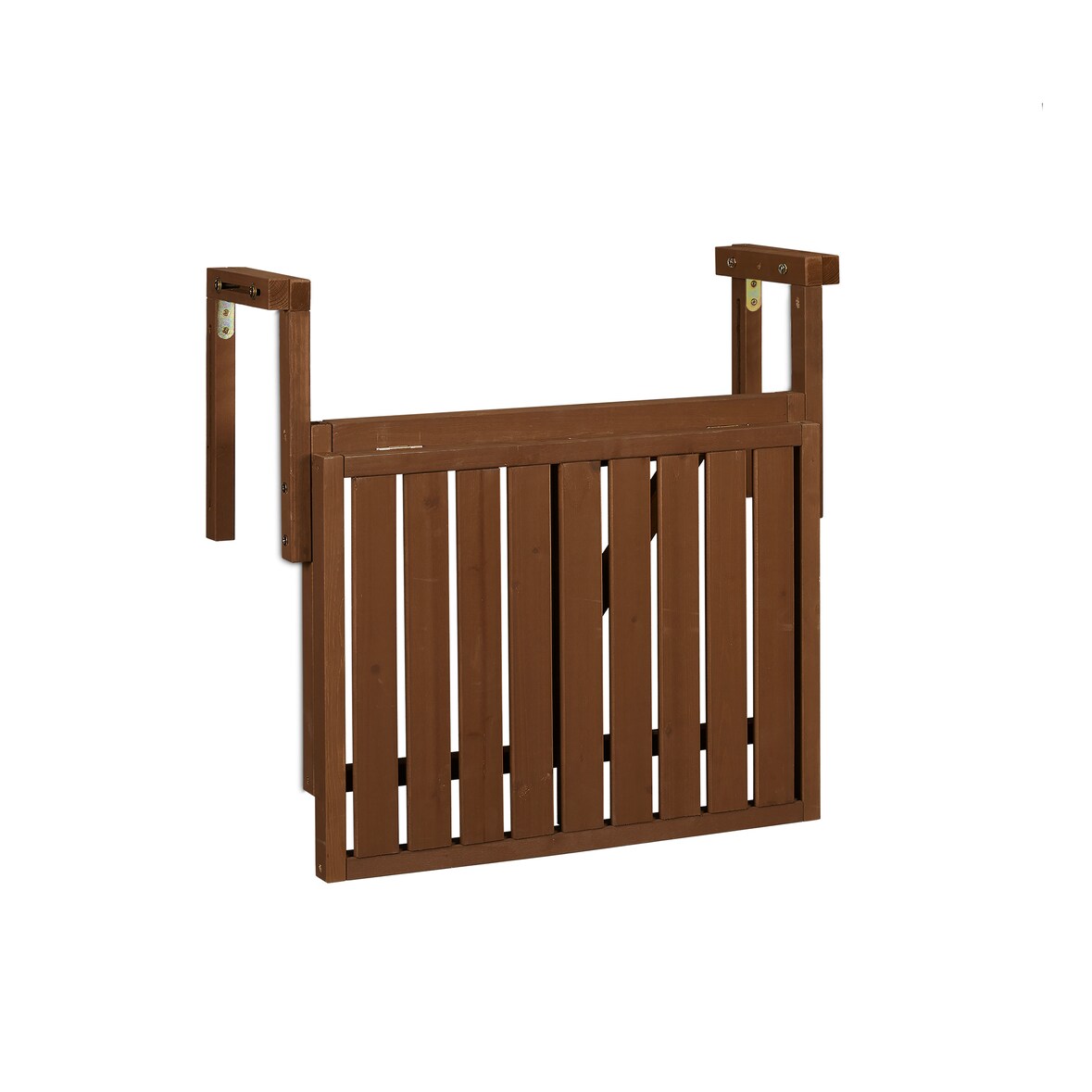 Relaxdays Balkontisch klappbar, Balkonklapptisch zum Einhängen, BxT: 60x45 cm, höhenverstellbar, Hängetisch, dunkelbraun