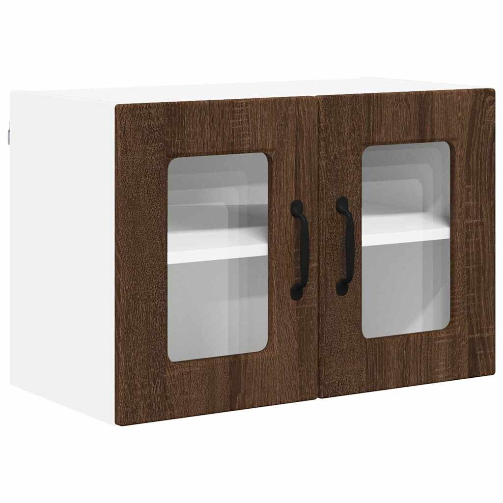 vidaXL Küchenwandschrank mit Regal Braun Eichen-Optik 60 x 31 x 40 cm