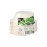 thumbnail of 144 Fingerfood - Schalen Zuckerrohr `pure` 40 ml 3 cm x 9,5 cm x 6 cm weiss `Wave`