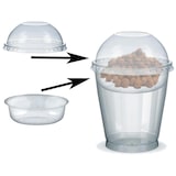 thumbnail of 100x Feinkostbecher für Salat Müsli Joghurt mit Einsatz + Deckel 300 ml