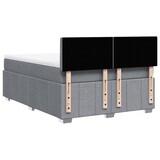 thumbnail of vidaXL Boxspringbett mit Matratze Hellgrau 160x200 cm Stoff