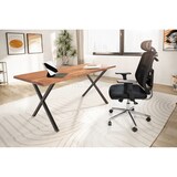 thumbnail of Schreibtisch FineBuy 120 cm Akazie Massivholz Bürotisch Computertisch Baumkante