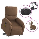 thumbnail of vidaXL Elektrischer Massagesessel mit Aufstehhilfe Braun Stoff