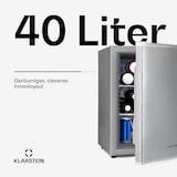 thumbnail of Klarstein Happy Hour Minibar 40L 5-15°C 23 dB LED-Licht Silber