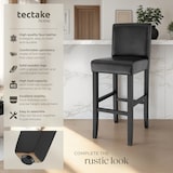 thumbnail of tectake Barhocker aus Kunstleder - 6er Set schwarz