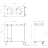 thumbnail of Fahrbarer Tellerstapler unbeheizt, für runde Teller 200-238 mm (2 Stapel) – Equalizer