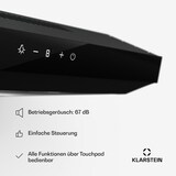 thumbnail of Klarstein Contempo Neo Unterbauhaube Abluft/Umluft 175 m³/h Abluftleistung SenseControl integrierte Touch-Steuerung Edelstahl / Acrylglasfront Schwarz