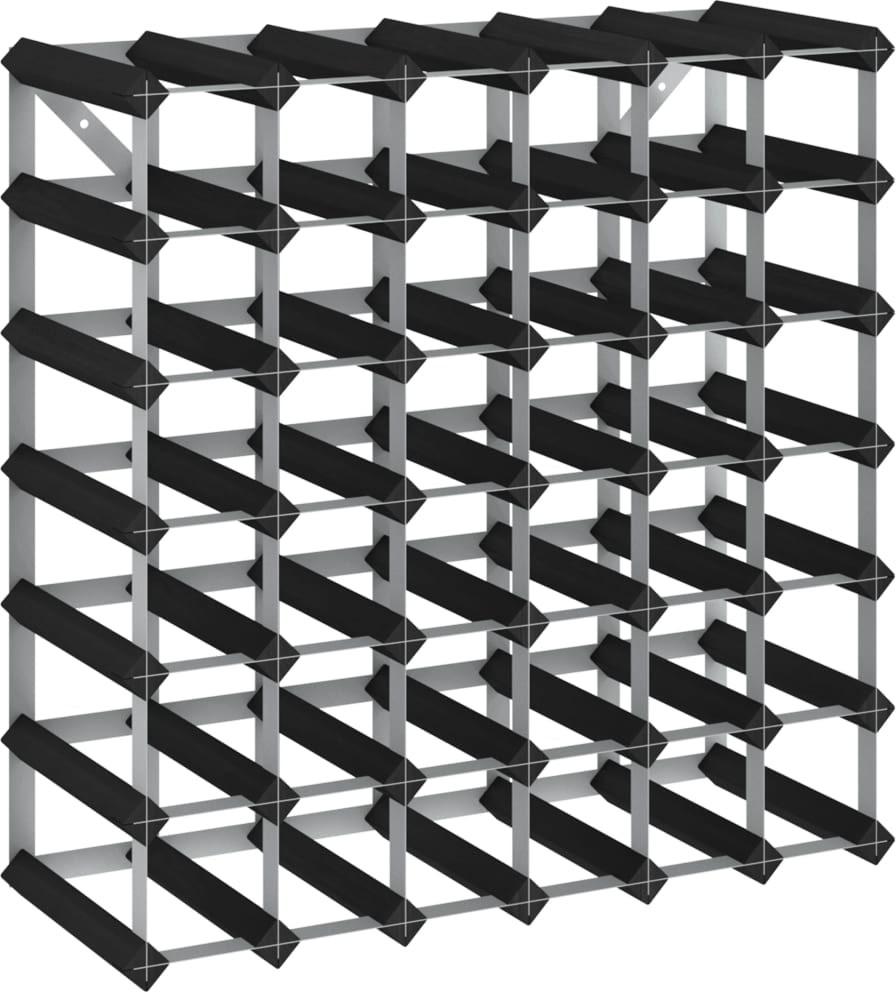 vidaXL Weinregal für 42 Flaschen Schwarz Massivholz Kiefer