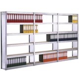 thumbnail of PROREGAL Aktenregal FALKE Stecksystem mit Seitenwand | Grundregal | HxBxT 207x128x30cm | 6 Spanplatten-Fachboden | Fachlast 250kg | Beidseitig nutzbar