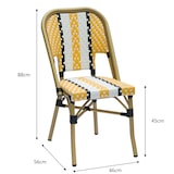 thumbnail of METRO PROFESSIONAL Chaise Pigalle, empilable, aluminium / rotin PE, jaune