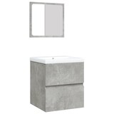 thumbnail of Helloshop26 - Badezimmer-Waschtisch mit Waschbecken und Spiegel Betongrau 02_0006644