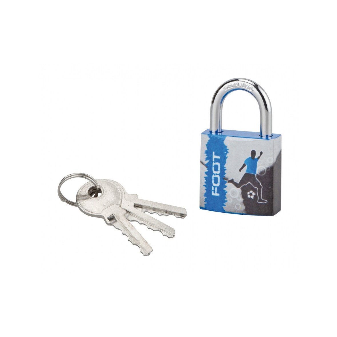 Cadenas à clé Line Sport, acier, intérieur, anse acier, 30mm, 3 clés - THIRARD