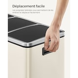 thumbnail of Helloshop26 - Dreifach-Recyclingbehälter 3 x 18 Liter Fächer Soft-Close-Mechanismus Fußpedale fingerabdruckresistenter Edelstahl 12_0007250