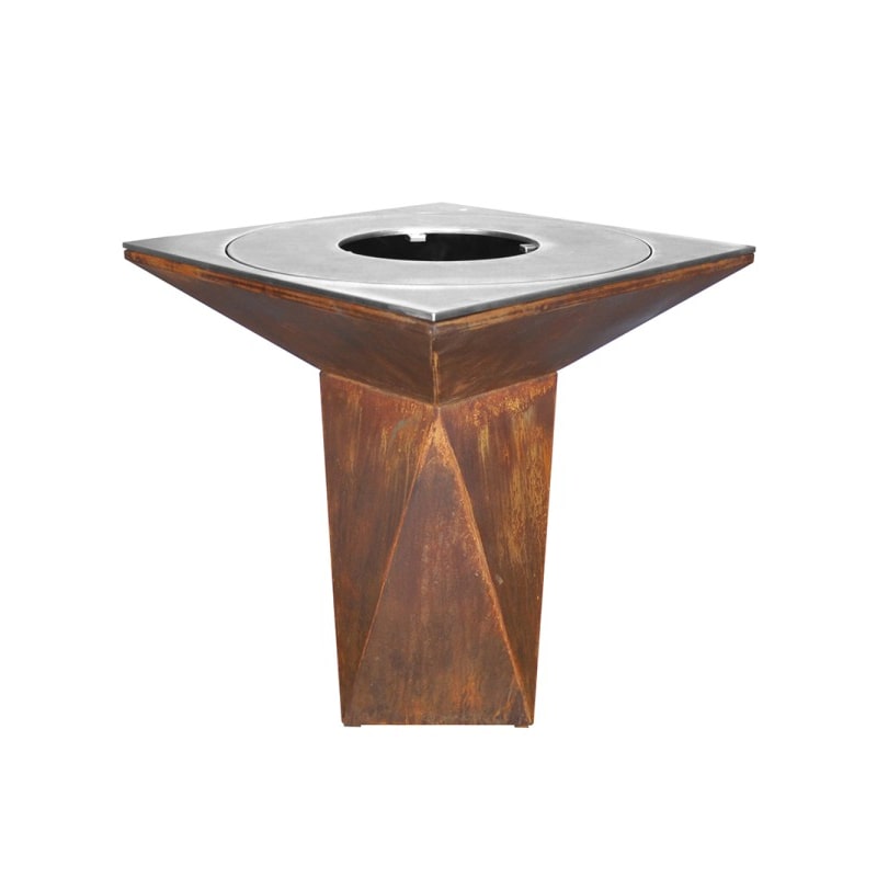 Braciere da giardino, Barbecue con griglia in acciaio - G1 corten