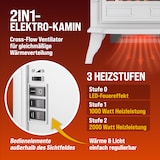 thumbnail of MONZANA® Elektro-Kamin mit Heizung und Kaminfeuer-Effekt 2000W weiß