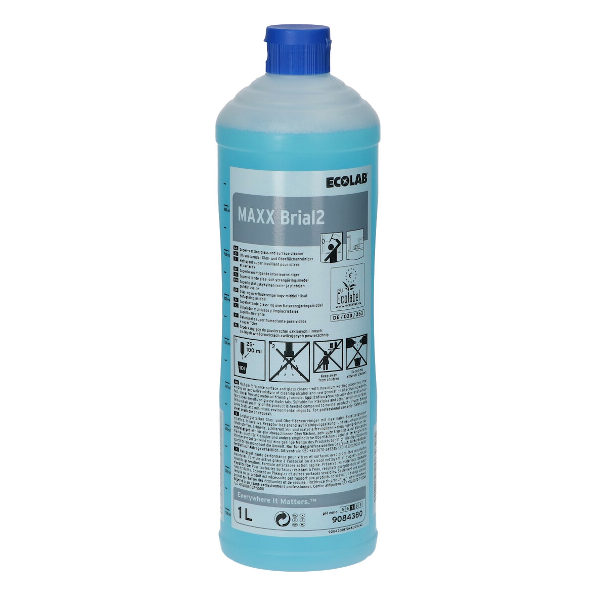 MAXX BRIAL2 | Limpiador multiusos y limpacristales superhumectante - 1 L