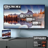 thumbnail of Primewire - 10m High Speed 8K HDMI Kabel 2.1 mit Ethernet ARC 3D 4K Ultra HD 7680x4320 @ 120 Hz PS4 360 TV OLED PC Laptop Beamer Monitor - Weiß/Silber
