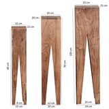thumbnail of Satztisch FineBuy Massivholz Blumentisch 3er Set Säulentisch Dekosäule Eckig