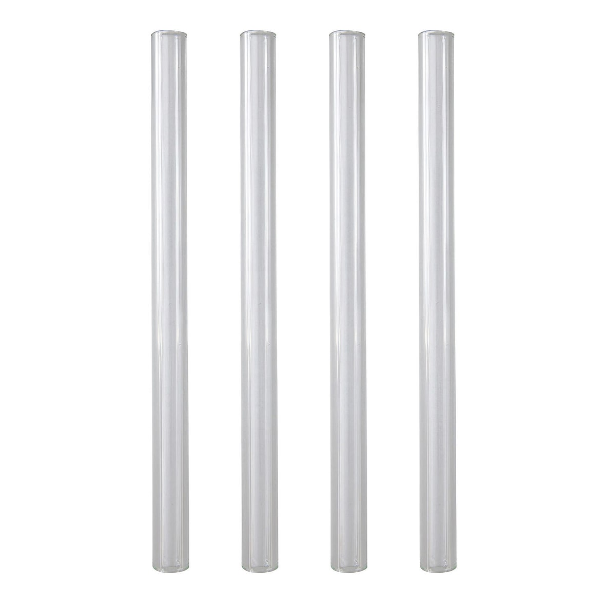 50x Trinkhalme aus Glas transparent Ø9mm 15cm