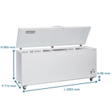 thumbnail of Congélateur Coffre Professionnel 700 L - 4 Roues Pivotantes - Eclairage LED - 3 Paniers - Température -15°C -23°C