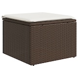 thumbnail of vidaXL Gartenhocker mit Kissen, Gartenstuhl mit abnehmbarem waschbarem Bezug, Hocker mit Stahlrahmen, Sitzhocker Terrassenhocker, Braun Poly Rattan