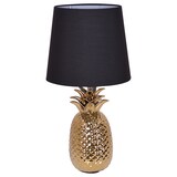 thumbnail of Näve Keramik-Tischleuchte h: 45cm "Ananas" schwarz, gold