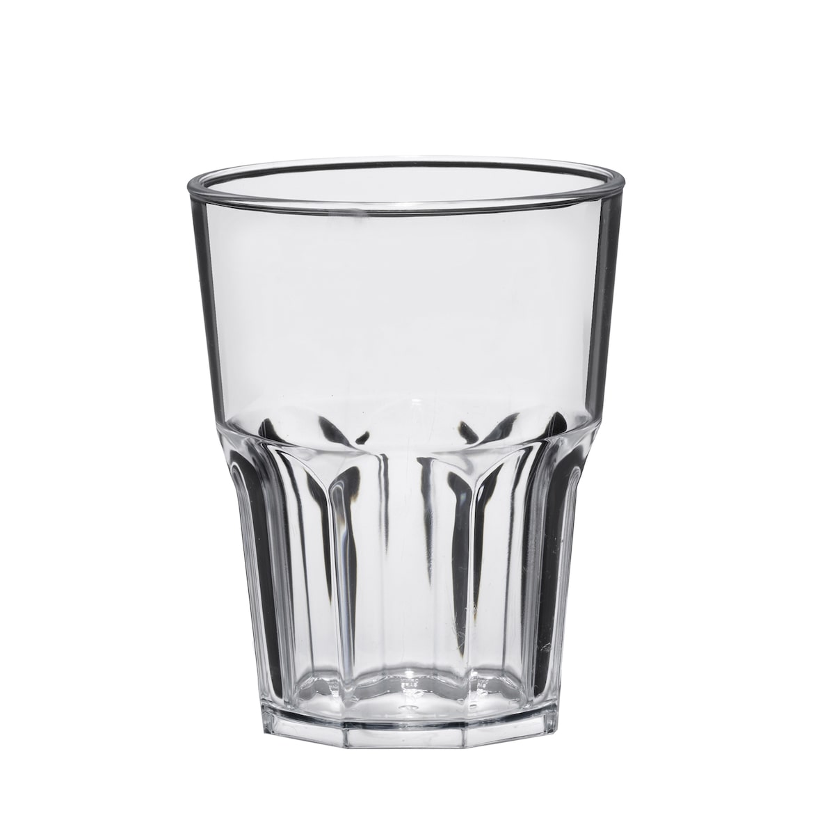 Goldplast Bicchiere Rox Trasparente 290cc in SAN Ottagonale - Set di 8 pezzi.  Riutilizzabile e Riciclabile.