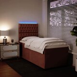 thumbnail of vidaXL Boxspringbett mit Matratze Rosa 90x200 cm Samt