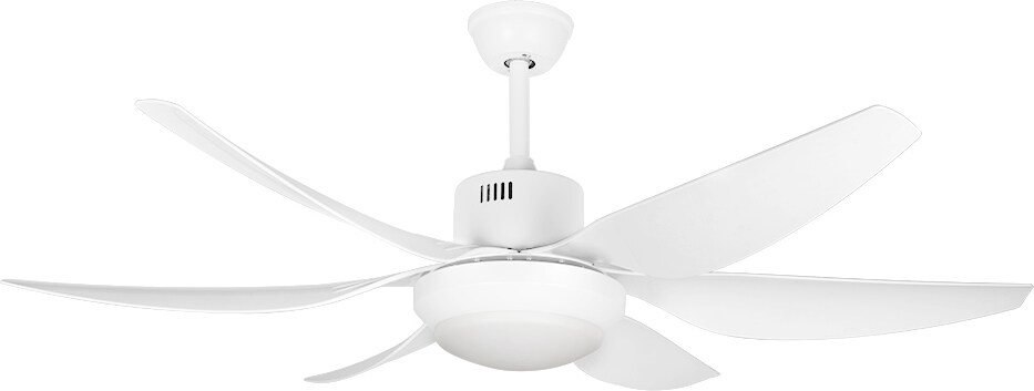 Ventilador de techo con luz Orbegozo CP 100138, motor DC, 6 aspas, 5 velocidades, mando a distancia, temporizador, 138 cm de diámetro, 50 W