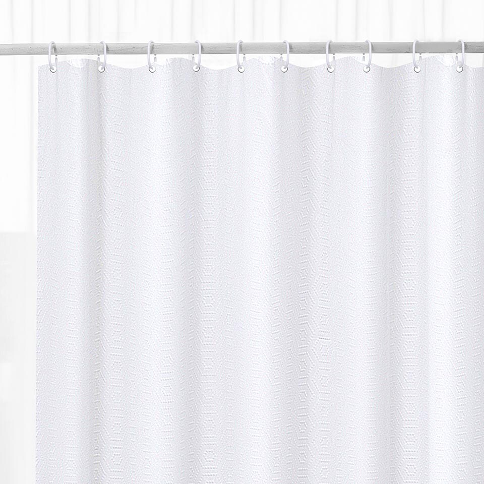 Cortina de Banho Branca TEXTURE Favos