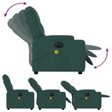 thumbnail of vidaXL Massagesessel Elektrisch Dunkelgrün Stoff