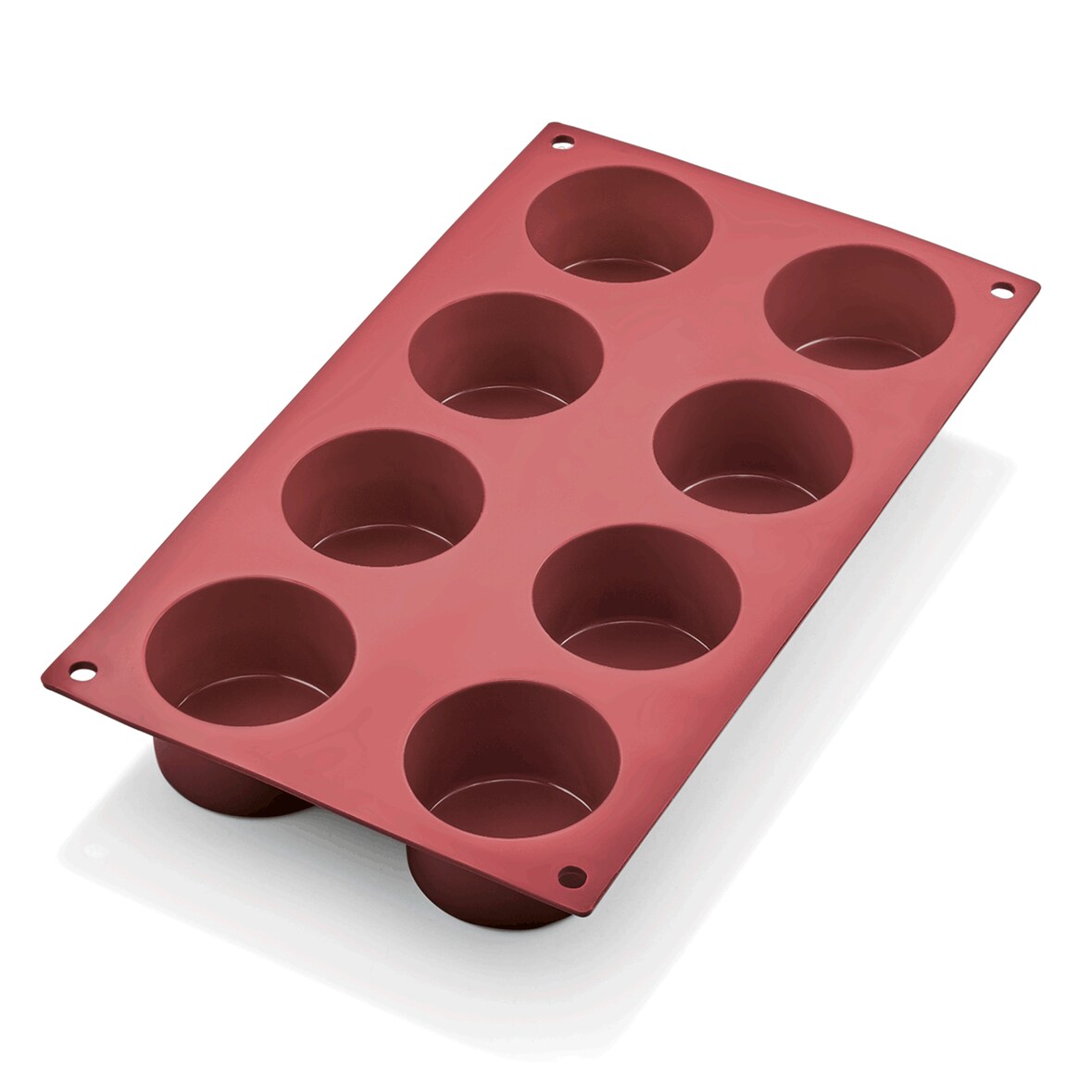 WAS Germany - Ramekin Cake Pan 31 red, 8 Formen, Ø 6 cm,  Silikon