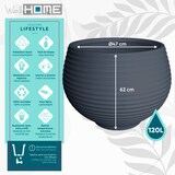 thumbnail of WellHome - Vaso "Coleção Safira", Ø47cm, cor cinza