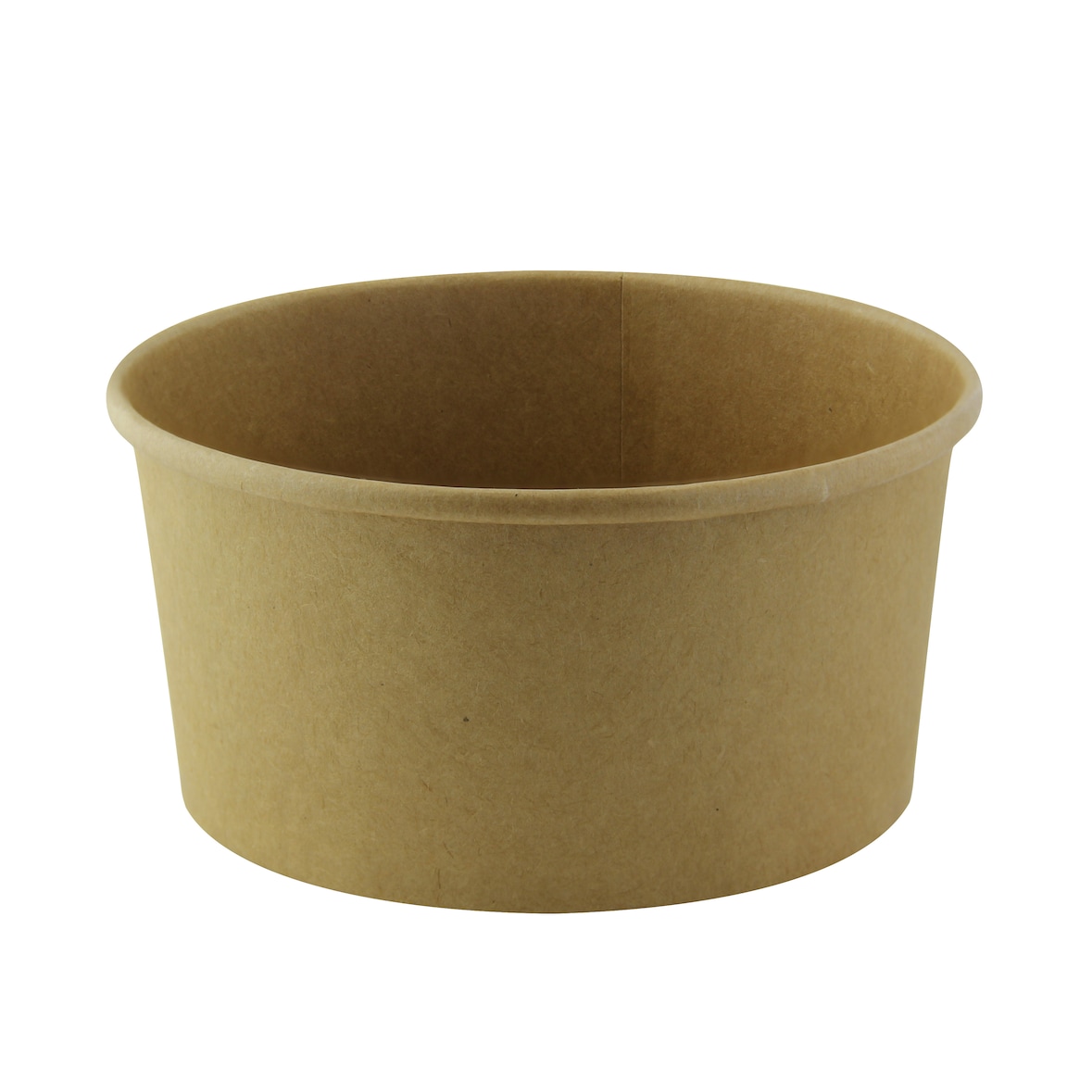 FHC - 360Pcs - Saladier rond Buckaty en carton brun sans matière plastique, Waterbased - H48mm 480ml