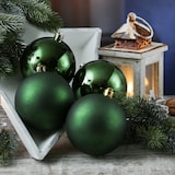 thumbnail of Christbaumkugeln Weihnachtskugeln bruchfest 10cm grün 4er Set