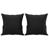 thumbnail of vidaXL 2-Sitzer-Sofa mit Zierkissen Schwarz 120 cm Kunstleder