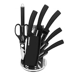 thumbnail of Set de couteaux avec support 8 pièces noir Herzberg HGMSN8BLK