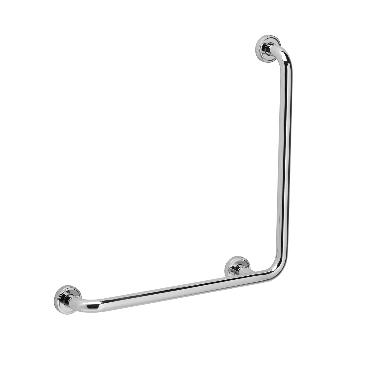 ROSSIGNOL Barre d'appui PMR 90° droite en inox 45x60cm BISKA chromé