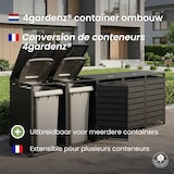 thumbnail of 4gardenz® Premium Kliko Ombouw 3 bakken - Containerombouw  - Zwart