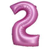 thumbnail of XL Folienballon pink matt Zahl 2