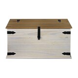 thumbnail of Truhen-Couchtisch 92 x 50 cm Pinienholz weiß honigfarben lasiert MEXICO