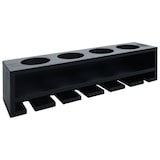 thumbnail of Weinregal HWC-P21, Glas-/Flaschenhalter Wandbar Regal für 4 Flaschen/6 Gläser Holz FSC®-zertifiziert 12x48x12cm ~ schwarz