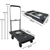 thumbnail of Plattformwagen klappbar 150 kg leicht mobil Transportwagen für Einkäufe Umzug Rollwagen