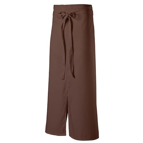 Schürze B 100 x L 100 cm, mit Gehschlitz mittig, Farbe toffee  : 65% Polyester 35%Baumwolle 220 g/m² : toffee