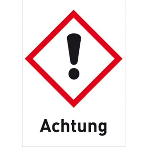 Aufkleber Gesundheitsgefahr (GHS 07) Achtung, Folie, 74x105 mm