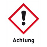 thumbnail of Aufkleber Gesundheitsgefahr (GHS 07) Achtung, Folie, 74x105 mm