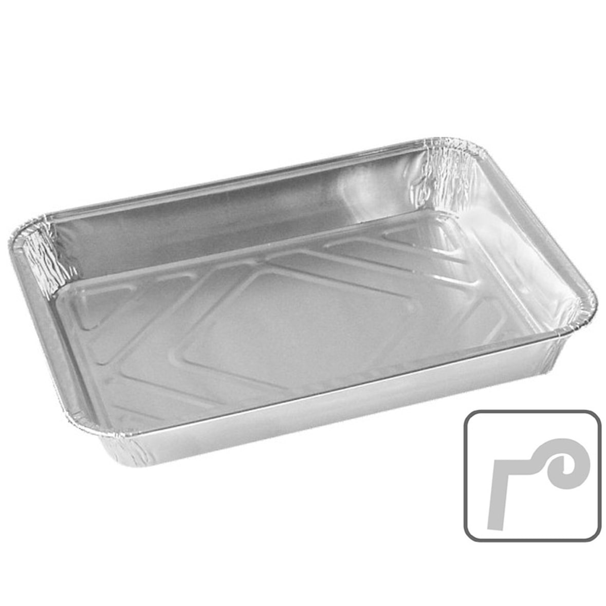 100x Alu-Menüschalen Aluschalen ungeteilt 1150 ml 227 x 177 x 39 mm