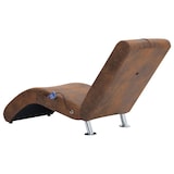 thumbnail of vidaXL Massage Chaiselongue mit Kissen Braun Wildleder-Optik