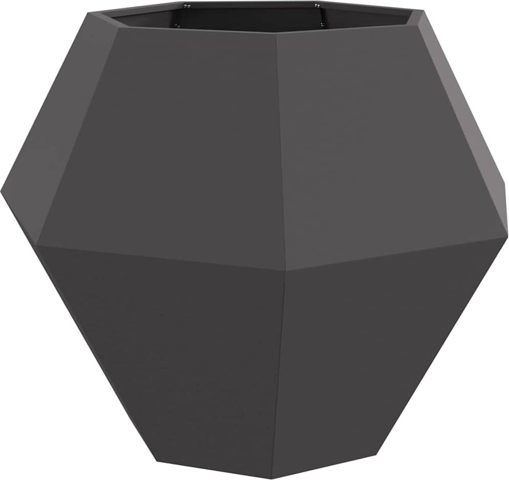 vidaXL Pflanzkübel Schwarz 100 x 100 x 80 cm Stahl