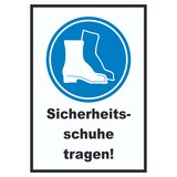 thumbnail of Sicherheitsschuhe tragen Schild A0 Rückseite selbstklebend